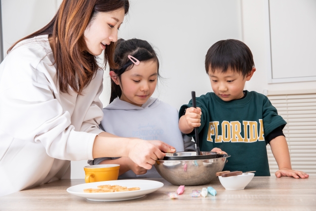 親子でお菓子作り